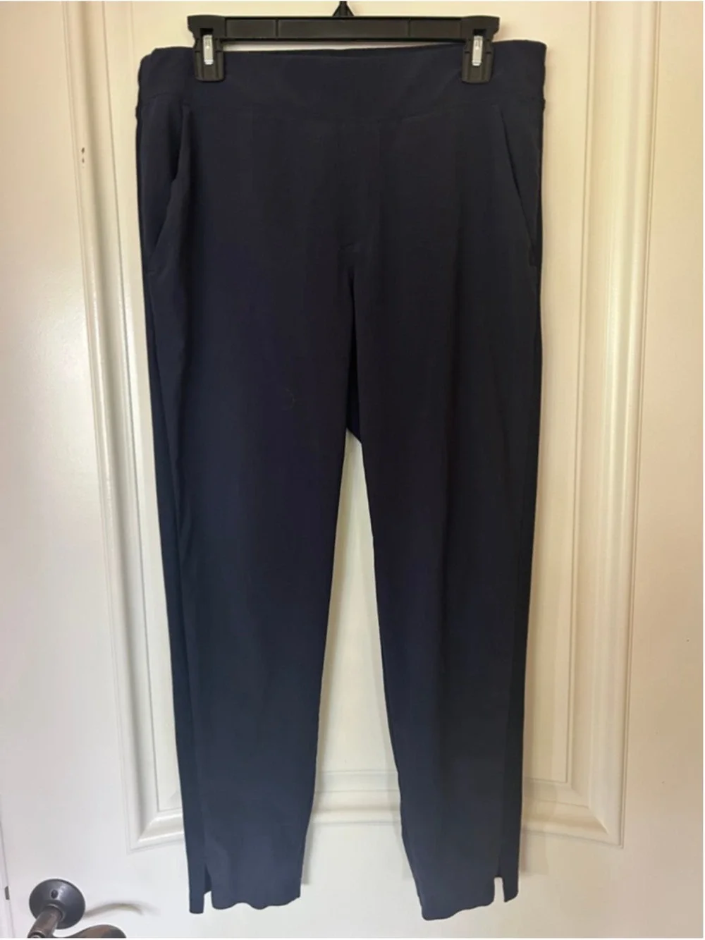 Athleta Navy Ankle-Length Straight-Leg Pants